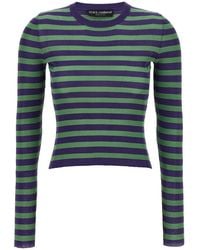 Dolce & Gabbana - Dolce & Gabbana Striped Viscose Sweater - Lyst