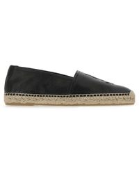 Saint Laurent - Leather Monogram Espadrilles - Lyst