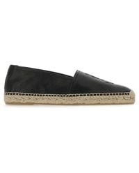 Saint Laurent - Leather Monogram Espadrilles - Lyst