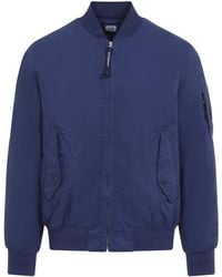 C.P. Company - C.P.Company Peacoat T-Flatt Padded Bomber Jacket - Lyst
