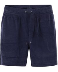 Polo Ralph Lauren - Cotton Terry Shorts With Drawstring Waist - Lyst