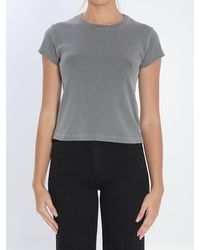 Alexander Wang - Baby Tee With Hotfix Graphic - Lyst