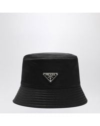 Prada - Logo-Triangle Bucket Hat - Lyst