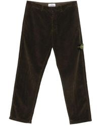 Stone Island - Cotton Trousers - Lyst