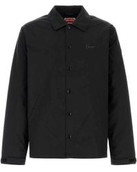KENZO - Black Cotton Blend Jacket - Lyst