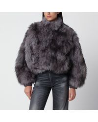 SWD by S.w.o.r.d. - Cropped Shaded Faux Fur Jacket - Lyst