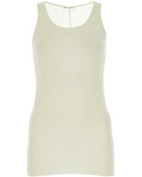Ami Paris - Ami Ivory Viscose Blend Tank Top - Lyst