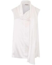 Max Mara - S Max Mara Silk Blouse With Draping - Lyst