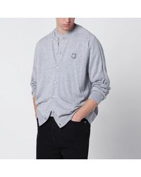 Maison Kitsuné - Maison Kitsuné Mélange Fox Head Wool Cardigan - Lyst