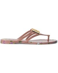 Dolce & Gabbana - Dolce & Gabbana Rubber Slide With Logo - Lyst
