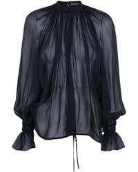 Ann Demeulemeester - "Celin" Balloon Top With Drawstrings - Lyst