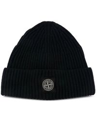 Stone Island - "Full Rib Rws" Wool Beanie - Lyst