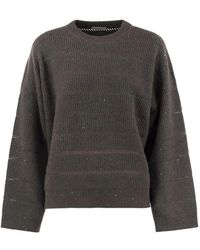 Brunello Cucinelli - Cashmere And Wool Crew-Neck Sweater - Lyst