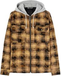 Palm Angels - Curved Logo Check Overshirt Jacket - Lyst