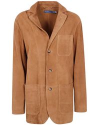 Polo Ralph Lauren - Suede Jacket With Three Buttons - Lyst