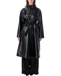 Frankie Shop - Calen Faux Leather Trench Coat - Lyst