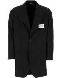 Dolce & Gabbana - Shantung Oversize Blazer Cotton - Lyst