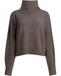 Loulou de Saison - Taupe Melange Wool Cashmere Knitwear - Lyst