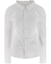 MM6 by Maison Margiela - 'Numeric Signature Mm6' Embroidered Shirt - Lyst