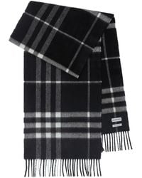 Burberry - Check Cashmere Scarf - Lyst
