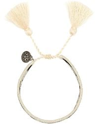 Prada - Two-Tone Suede And Fabric Bracelet - Lyst