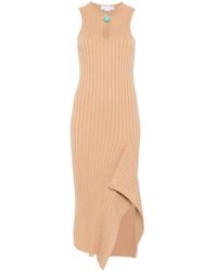 Stella McCartney - Sleeveless All-Over Ribbed Knit Dress With Zip Closure - Lyst