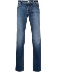 Jacob Cohen - Embroidered-Logo Slim-Fit Jeans - Lyst