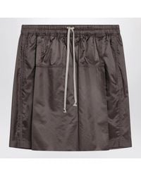 Moncler - Mud-Colored Drawstring Kilt Shorts - Lyst