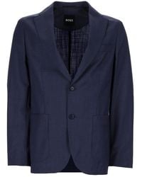 BOSS - Virgin Wool Jacket - Lyst