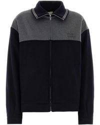Miu Miu - Two-Tone Velour Jacket - Lyst