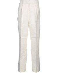 Calvin Klein - Structured Linen Pleated Pant - Lyst