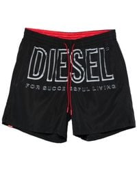 DIESEL - Logo-Print Swim Shorts - Lyst