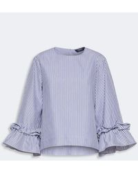 Max Mara - Poplin Blouse With Ruffles And Flounces - Lyst