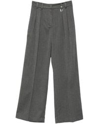 Patrizia Pepe - Pinstriped Trousers With Herringbone Pattern - Lyst