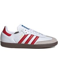 adidas Originals - White And Better Scarlet Samba Og Trainers - Lyst