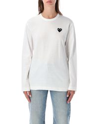 COMME DES GARÇONS PLAY - Icon Heart/S Tee - Lyst