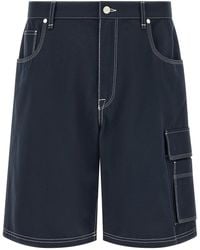 Fendi - Bermuda Cargo Canvas Shorts - Lyst