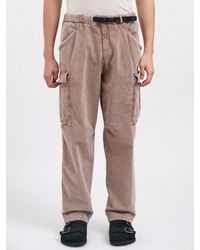 White Sand - Stretch Cotton Trousers - Lyst