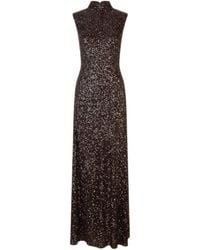 ROTATE BIRGER CHRISTENSEN - Sequins Flared Maxi Dress - Lyst