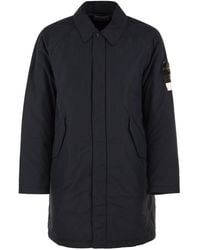 Stone Island - Micro Reps Padded Coat With Compass Badge - Lyst
