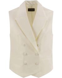 MVP WARDROBE - Double-Breasted Cotton And Silk Waistcoat - Lyst