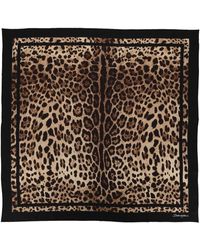 Dolce & Gabbana - Dolce & Gabbana Animal Print Scarf - Lyst