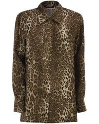 Max Mara - Maxmara Studio Mstaffari – Pure Silk Animal-Print Shirt - Lyst