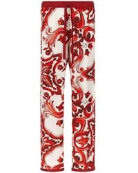 Dolce & Gabbana - Silk Casual Pants - Lyst