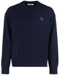Maison Kitsuné - Maison Kitsuné Wool-Blend Crew-Neck Sweater - Lyst