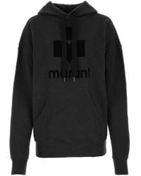 Isabel Marant - Cotton Mansel Hoodie Sweatshirt With Front Logo - Lyst