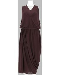 Lemaire - Dress Draped Double-Layer Viscose - Lyst