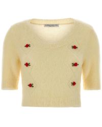 Alessandra Rich - Pastel Mohair Blend Sweater - Lyst