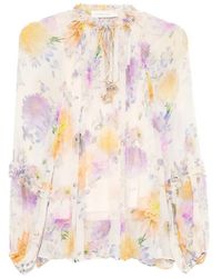 Zimmermann - Blusa Luna - Lyst
