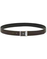 Ferragamo - Double Square Reversible Leather Belt - Lyst